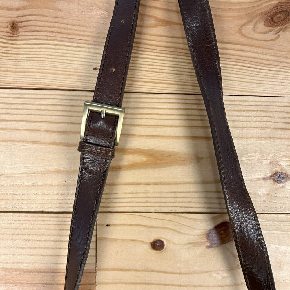 Vera Pelle brown leather crossbody - Picture 3 of 7